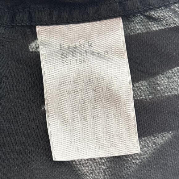 Frank & Eileen Black Cotton Eileen Button Down Top - Picture 9 of 10